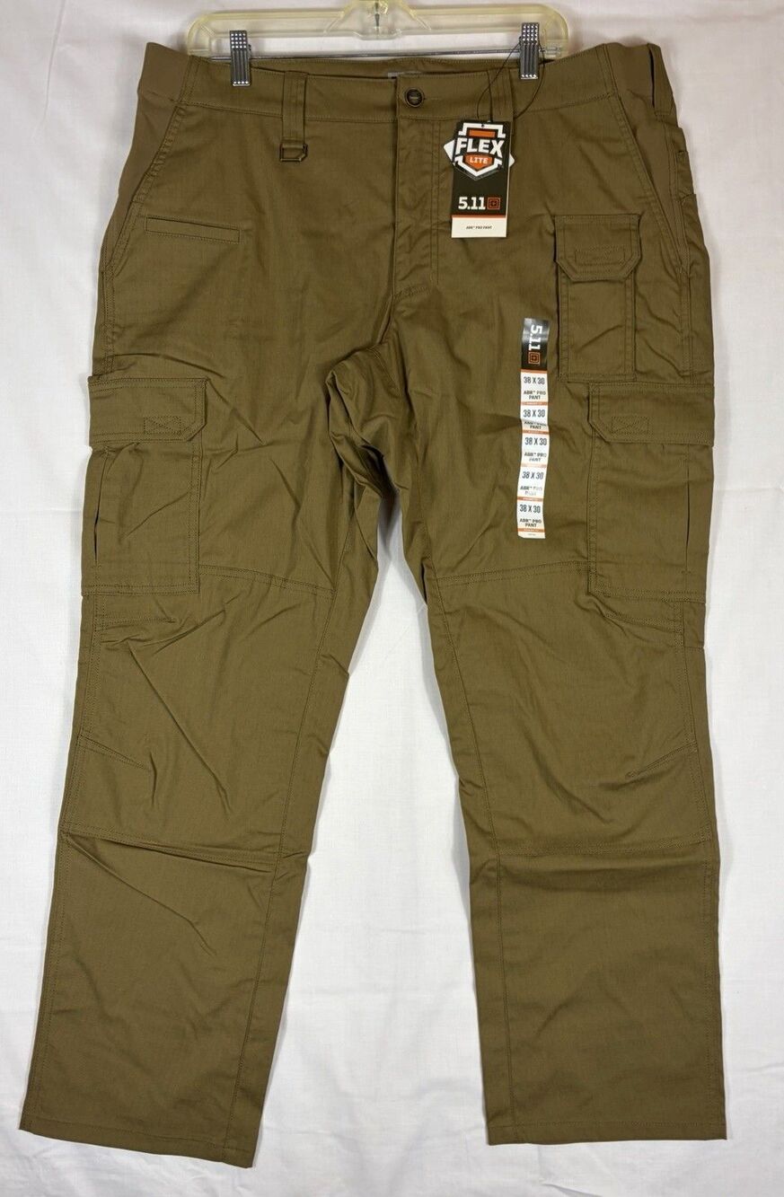 5.11 Tactical Pants ABR Pro 74512 Cargo Ripstop Work Utility Tan Men’s 38x30 NWT